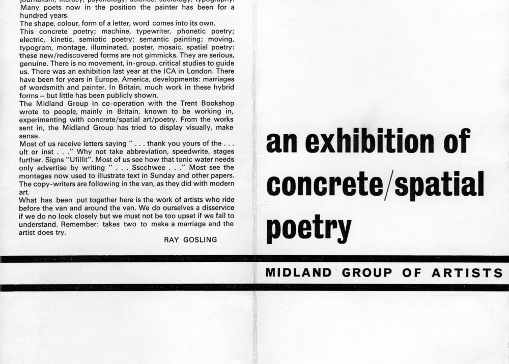 An Exhibition of Concrete/Spatial Poetry